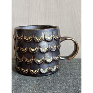 Starbucks 2015 Anniversary 3D Siren Mermaid Scales 10oz Coffee‎ Mug Cup Metallic